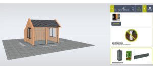 3D configurator tuinhuis-Kies uw fundering en extra opties