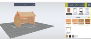 3D configurator tuinhuis-Plaats de wanden